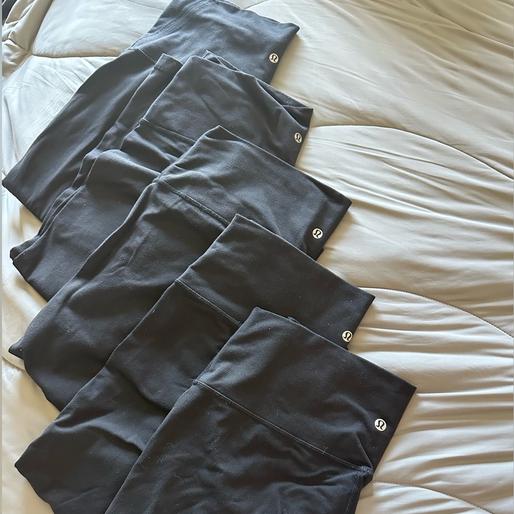 Lot of 5 Lululemon wunderunder crops